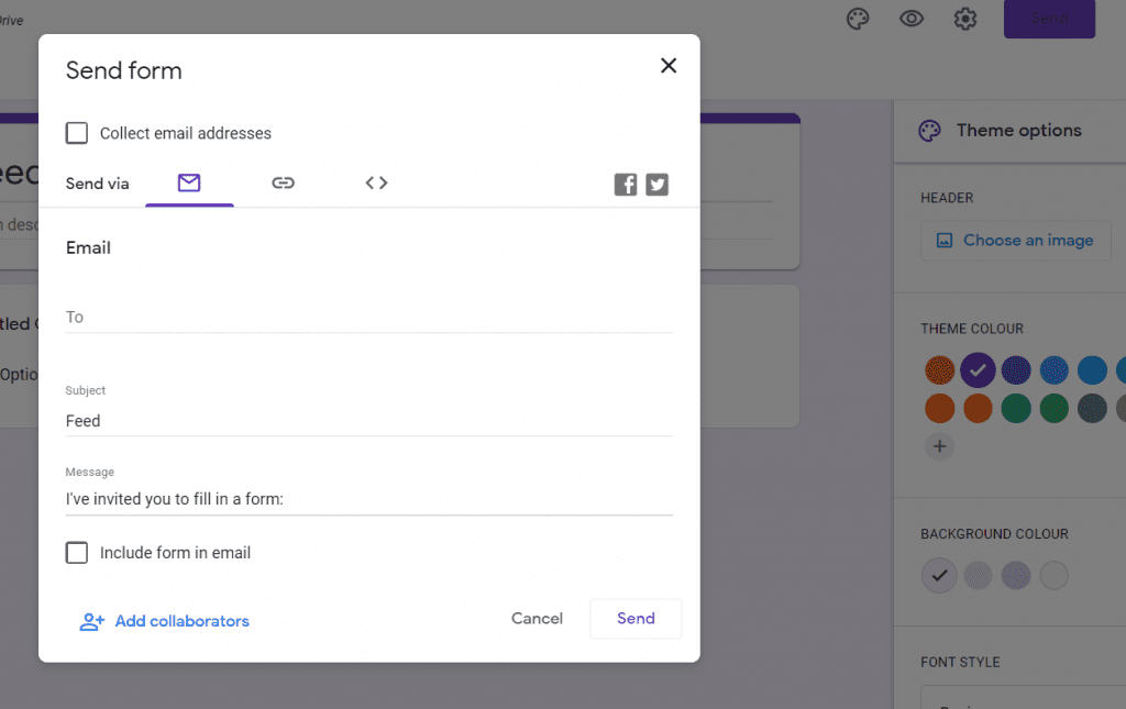 How to create Feedback form on Google Forms - Webolute