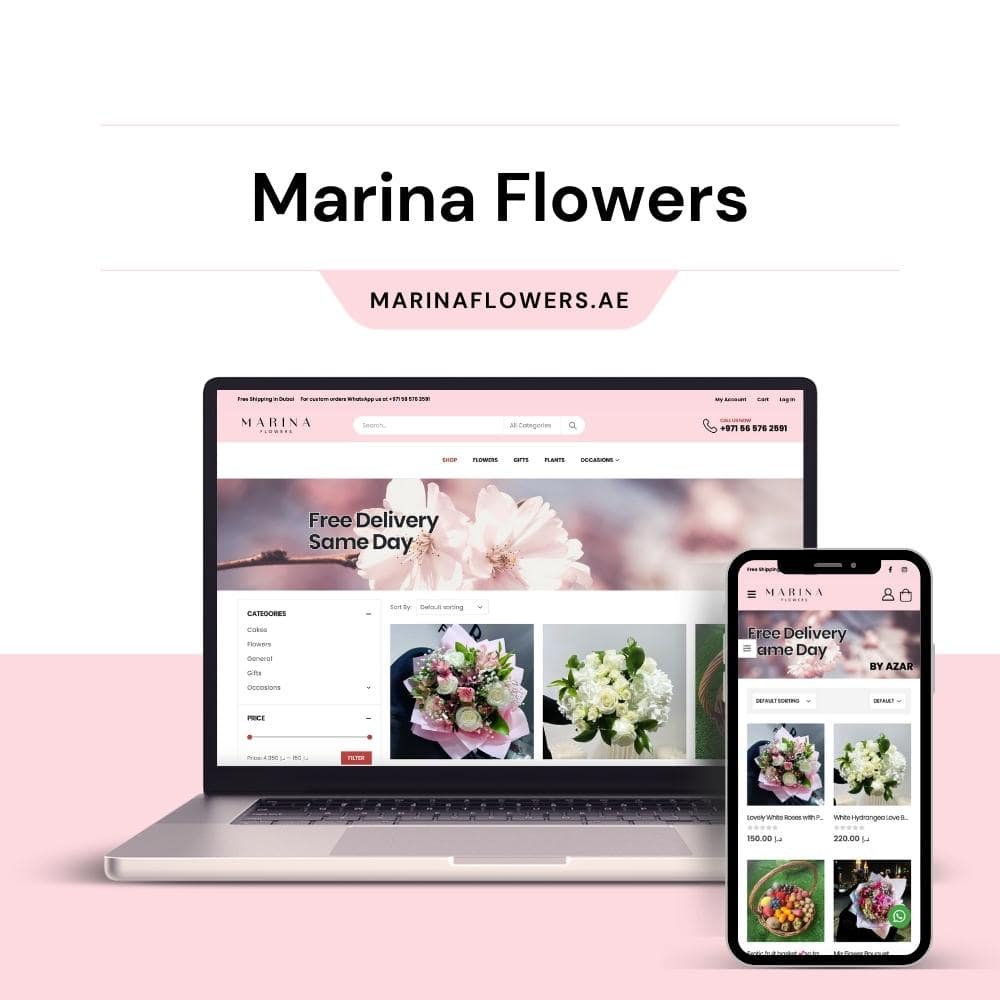 Marina Flowers Website Design